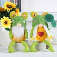 CSCHOME slatka žaba gnome plišane lutke, gnomi plišane figurice za kućnu seosku kuću Kuhinjski dekor