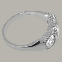 Britanci napravio 9k bijeli zlatni sintetički cirkonijski ženski godišnjički prsten - veličine opcija