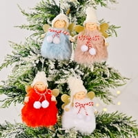 Wendunide Decor Decor Božićna lutka Viseće Angel Bow Fluffy Slatka pliša lutka Božićni drveni zidni