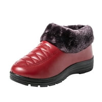 Ženske čizme Zimske tople top gornje baršunaste pamučne cipele vodootporne modne čizme za snijeg, crveno