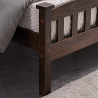 Moderan jednostavan kućni dekor Okomiti striptiz krevetni okvir Klasični čvrsti borov drveni platformni