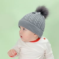 Miayilima Trapper Hat Pom Girls Oblikovani šešir Kids Toddler Baby Hat Pleteni poklopac pamučne dječake