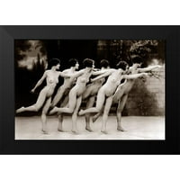 Vintage Nudes Crni moderni uokvireni muzej umjetnička štampa pod nazivom - si nude plesači