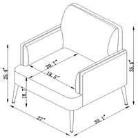 Moderna jednoglasna kauč sa drvenim okvirom i metalnim nogama, udobnim jastukom sjedala jednokrevetna