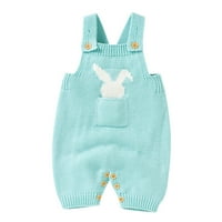 Rovga Kids Girls Baby Toddler BodySuits Knit Rimper Pamuk bez rukava Dječak Djevojka Djevojka Bunny
