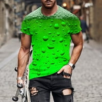 Košulja za muškarce pogodna Vrijeme pivo Print Okrugli vrat kratkih rukava bluza na rukavu casual stilska jednim laganim teema vrhunsko zeleno xxxxl