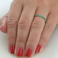 Pompeii 1 2CT smaragdni večni prsten za vječnost 10k bijelo zlato