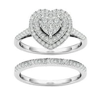 Keusn Full Diamond u obliku prstena u obliku ljubavi u šuplje rezbarenje dijamantski prsten