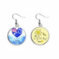 Australija Happy Day Charl Oblik srca Zastava uši kap za sunčanje Nakit