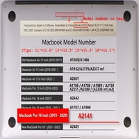 Kaishek Hard Shell samo za Macbook Pro S model A2141, tip C Rose serija 0199