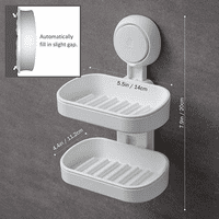 Rush Dvostruki sloj sapun za usisavanje sapunica za usisavanje sapuna, jak držač spužve za tuš, kupaonicu,