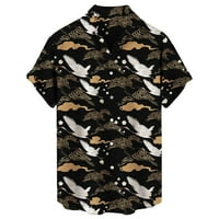 Muška modna bluza Top Tropic Style Print Hawaii Ljeto Okrenite košulju ogrlice Ležerne prilike muške