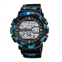 Modni vodootporni muškarac LCD digitalni zapečatljivi datumi gumeni sportski ručni sat