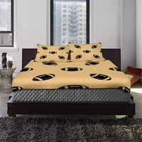 Posteljina set ragbi prekrivač dvostruke veličine sa jastukom za kućnu posteljinu ukras prostorije