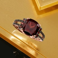 Ross-Simons 4. Carat Garnet i. CT. T.W. Crveni dijamantni prsten u 14kt ružičastog zlata za žensko,