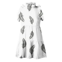 Umitay Žene Ljetne haljine bez rukava okrugli vrat Čvrsta boja Pljuzana patchwork radna ležerna haljina