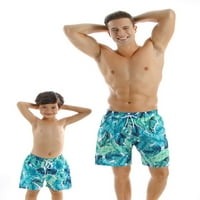 Porodica podudaranje muških trupa Kids cvjetni print casual plivanje ploče na plaži hlače