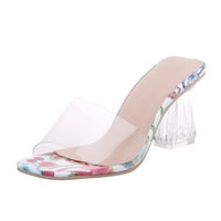 DMQupv sandale za žene Dressy ženske velike pete Spring Ležerne prilike visoke ženske sandale Sandale