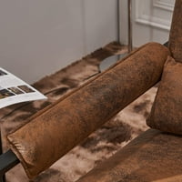 Smjesto stoljeća Stolica bronzing tkanina za ruke s metalnim nogama debela podstavljena kauč na kauč na sofu sa jastukom za dnevnu sobu spavaća soba BONCONY BROZING BROWN