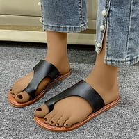 Žene otvorene nožne sandale ne klizajuće - rimska kopča izvan oblačenja novih casual sandala crna veličina