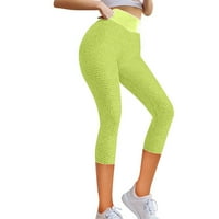 Ženske hlače sa visokim strukom Butt Lift Capris Workout Yoga Tajice Sportski trčanje Obrezane hlače
