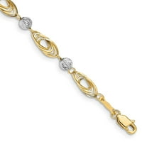 Auriga 14K zlatni dvostruki zlatni ovalni linkovi sa narukvicama perle za žene