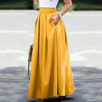 Ženske sagledne suknje s dugim suknji proljeće ljeto boho pojas patent zatvarača visokog struka čvrsto