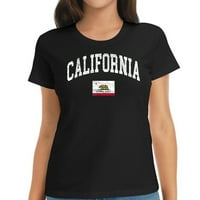 California - Rastrošeni dizajn - zastava CA Ženski ljetni modni top - Grafički kratki rukav sa udobnim