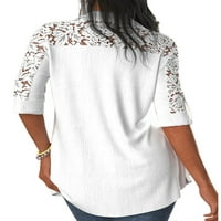 Avamo dame bluza bluza na vrhu majica dolje majice Žene labave tuničke košulje Business White 2xl