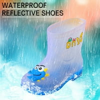 Leey-World Toddler Cipele za djecu Slatka crtani film Mid Tube Rain Boots Fashion Prozirna praktična vanjska mala kiša visoke djevojke jahačke čizme