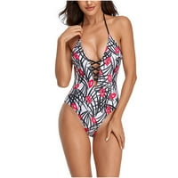 Bikini set Plus Veličina poklona za žene, ženski seksi jednodijelni trak od kupaći kostim kupaći kostim