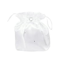 White Bridal djeveruše satenski cvijet ukrašen torbicom za torbu