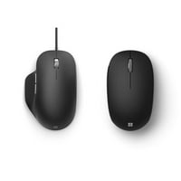 Microsoft Ergonomski miš Black + Microsoft Bluetooth miš mat crna - žičana kabela - Bluetooth povezivanje