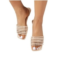 Ženske ravne sandale za rinestone, vjenčanica sa niskim klipom putovanja ravne sandale, ljetne cipele