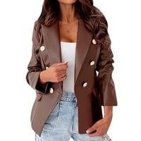 Žene Business Attire Solid Color Cardigan dugih rukava Top Jacket kaput Otibar Tietoc