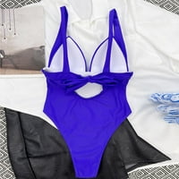 Ociviesr Žene Solid SOLID monokini kupaći kostim Halter V izrez Vintage Plus Size Swimsuits kupaće kostime