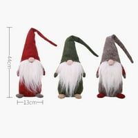 Xmas ukrasi GONKS Santa ukras sa mekom tkaninom Simulirani brade za krevete PokerShelves kamin kauč na razvlačenje zeleno