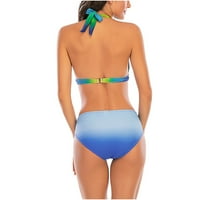 IDORAVAN kupaći kostim za žene čišćenje dame modni višebojni bikini ispis minimalistički vešari za spajanje ženskih podijeljenih kupaćih kostima