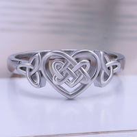 Keusn kreativni nakit za srce za žene Romantični vjenčani band božićni poklon w