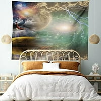 Fantasy King size, različit nebeski nebeski događaji sa orao grmljavinskim oblacima Vanjska svemirska