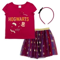 Harry Potter Little Girls Majica Tulle Suknja i trake za glavu postavljaju malo dijete do velikog djeteta
