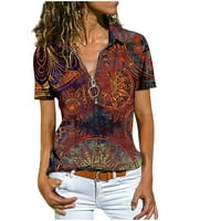 Gacuw Zapadne majice za žene ljetne vrhove Bluze s kratkim rukavima The Regularne fit pulover TEES T-majice