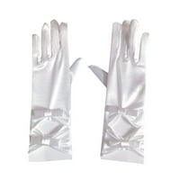 Par bijele elegantne rukavice sa satenskom rukavice Bowknot Mitten Wedding Party isporuke
