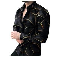 Penskaiy Muška kontrastna ispisana režena majica Ležerna jakna vodootporna jakna poliester crna na prodaju
