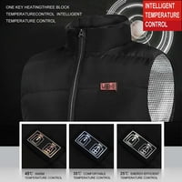 Goory Men Punjivi USB grijaći kaput karoserija Sportsko grijanje bez rukava, vodootporni električni
