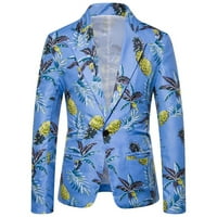Muška jakna za odijelo Ležerne havajske praznične jakne od jakne cvijeće serije Flower Flored cvijeće