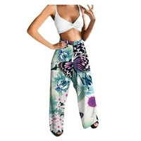 Dadaria Outfits za ženske hlače postavlja elegantne leptir tiskane camise bez rukava + duge hlače postavljene