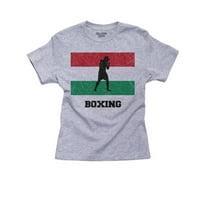 Mađarska Olympic - Boks - zastava - Silhouette Boy's Pamučna majica