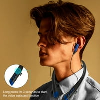 ANVAZISISE AKZ-T Bluetooth kompatibilan 5. Nosivi teški bas u ušima za uši za uši za telefon plave boje