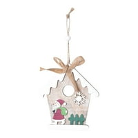 Slatka santa klauzula luk zvono božićno ukrašavanje ukrasa Drveni snjegović elk
